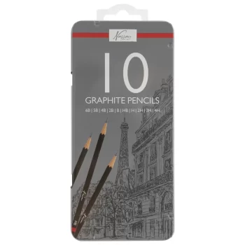 Ar0209/ge set 10 creioane in cutie metalica