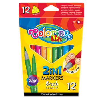 Carioca 12 cul.,2 capete varf pensula Colorino