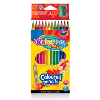 Creioane colorate 12culori + ascutitoare Colorino
