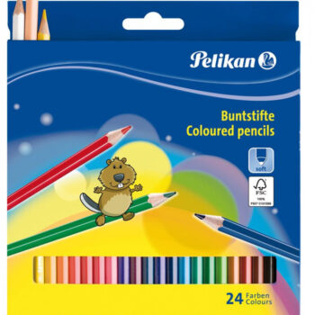 Creioane colorate de 24 culori Pelikan