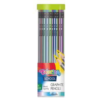 Creion cu guma metalizat hb Colorino