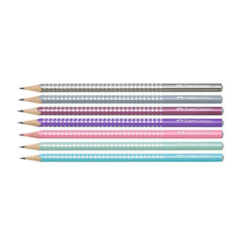 Creion grafit SPARKLE cu grip Faber-Castell