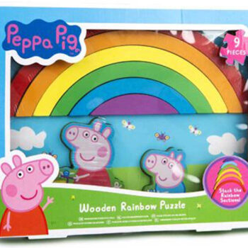 Peppa Pig puzzle 3D lemn curcubeu