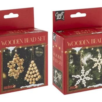 CR8036 Craciun set margele din lemn
