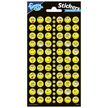 FP10031300 STICKERS CRAZY YELLOW FACES